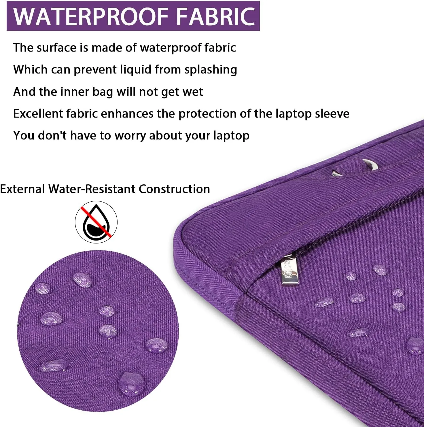 V Voova Laptop Bag Sleeve 14 15 15.6 inch with Shoulder Strap,Slim Computer Carrying Case Cover Compatible with MacBook Pro 16,HP 15.6,Dell Inspiron 15 3000,Acer Chromebook 14,2021 Asus Rog,Purple