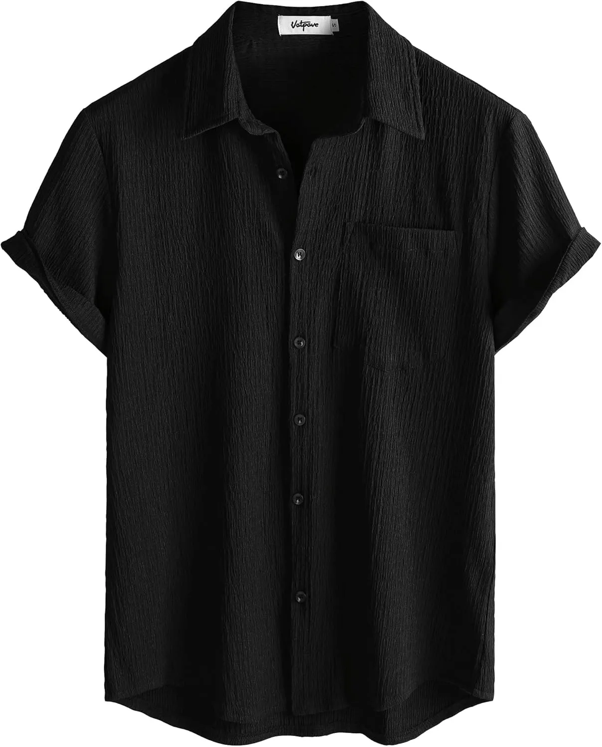 VATPAVE Mens Summer Striped Shirts Button Down Short Sleeve Vintage Beach Hawaiian Shirts with Pocket