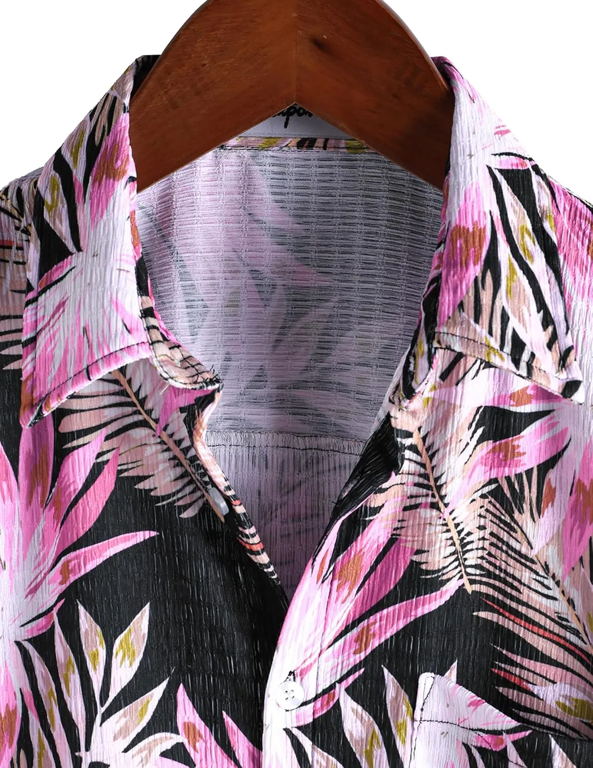 VATPAVE Mens Summer Striped Shirts Button Down Short Sleeve Vintage Beach Hawaiian Shirts with Pocket