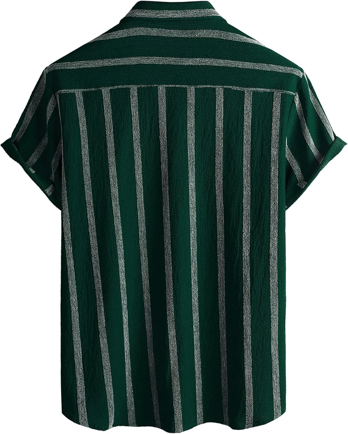 VATPAVE Mens Summer Striped Shirts Button Down Short Sleeve Vintage Beach Hawaiian Shirts with Pocket