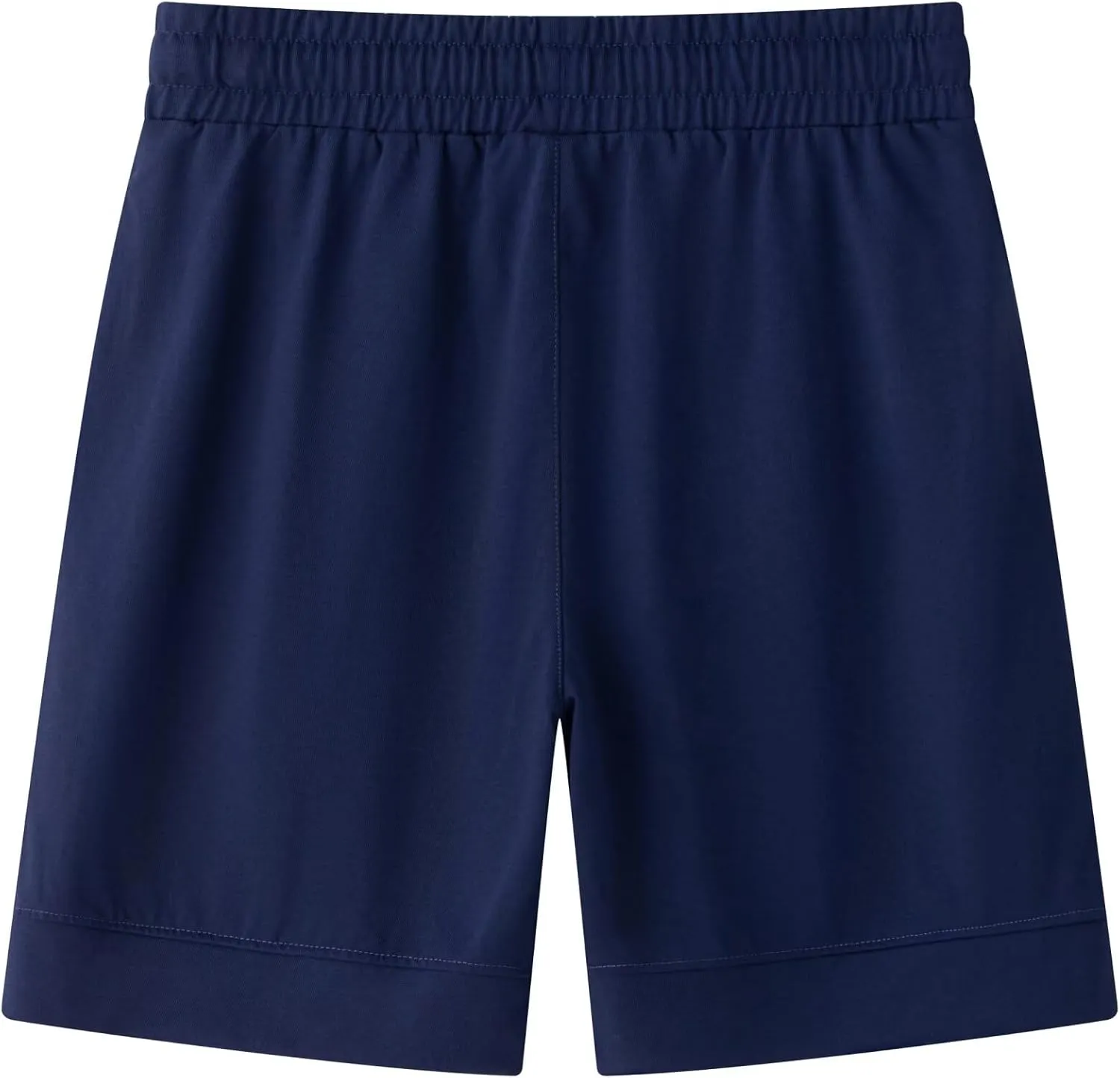 Vcansion Women's Elastic Waist Knee Length Casual Cotton Bermuda Shorts with Drawstring