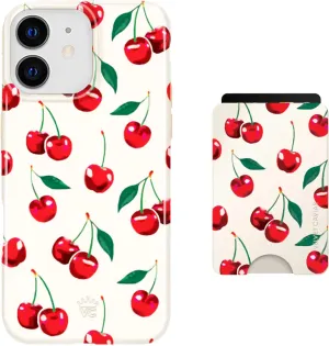 VELVET CAVIAR MagSafe Wallet   iPhone 12/12 Pro Case (Bundle - Mon Cheri Cherry)