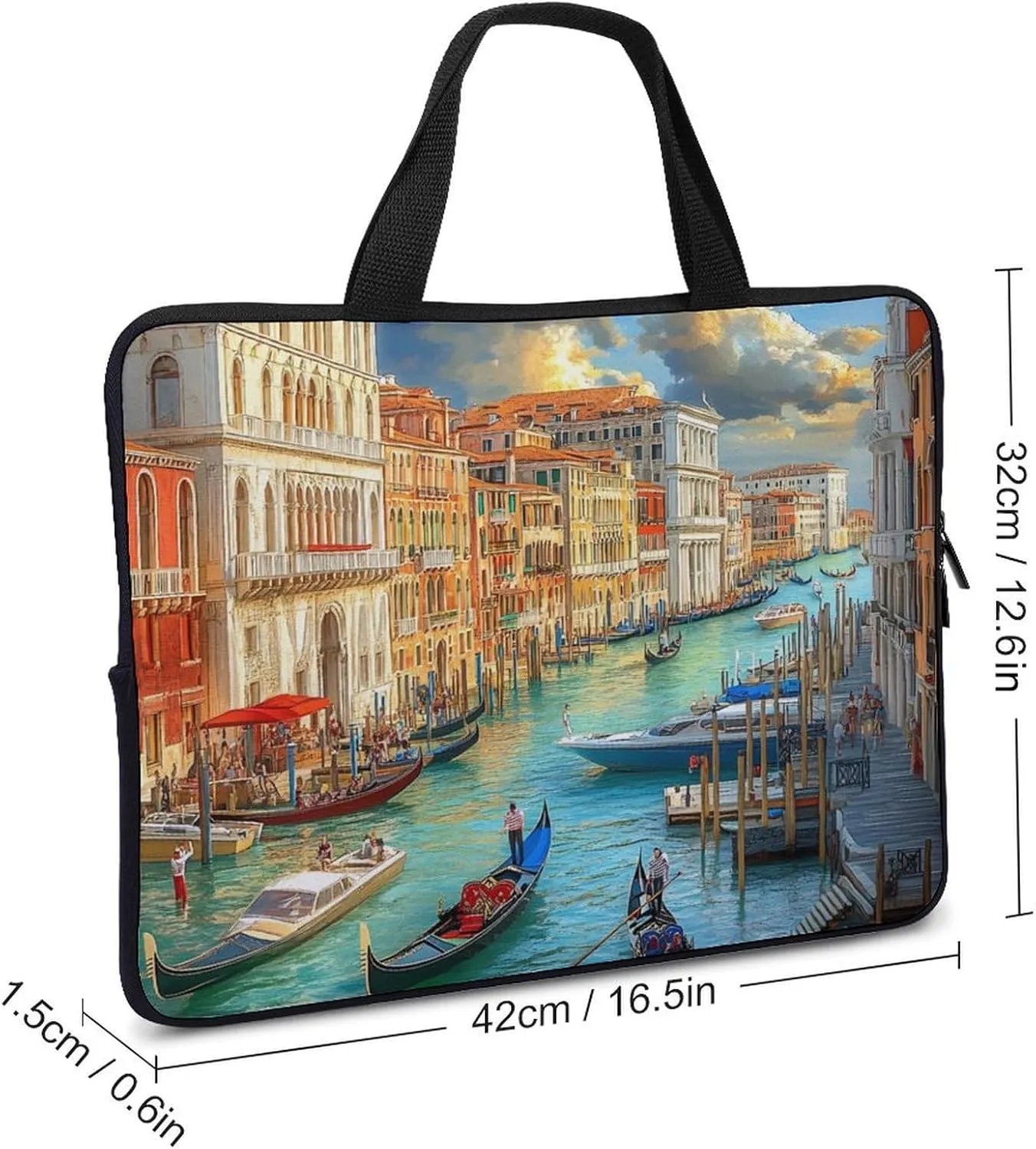 Venice Grand Canal Funny Laptop Bag Sleeve Portable Computer Carrying Case Cover Unisex 17inch