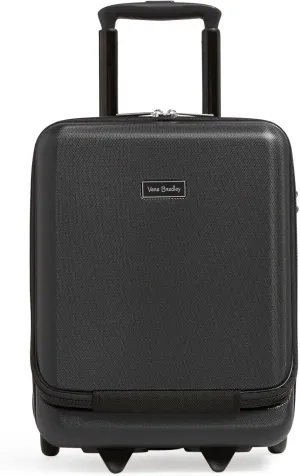 Vera Bradley Women's Hardside Underseat Rolling Suitcase Luggage, Black, One Size
