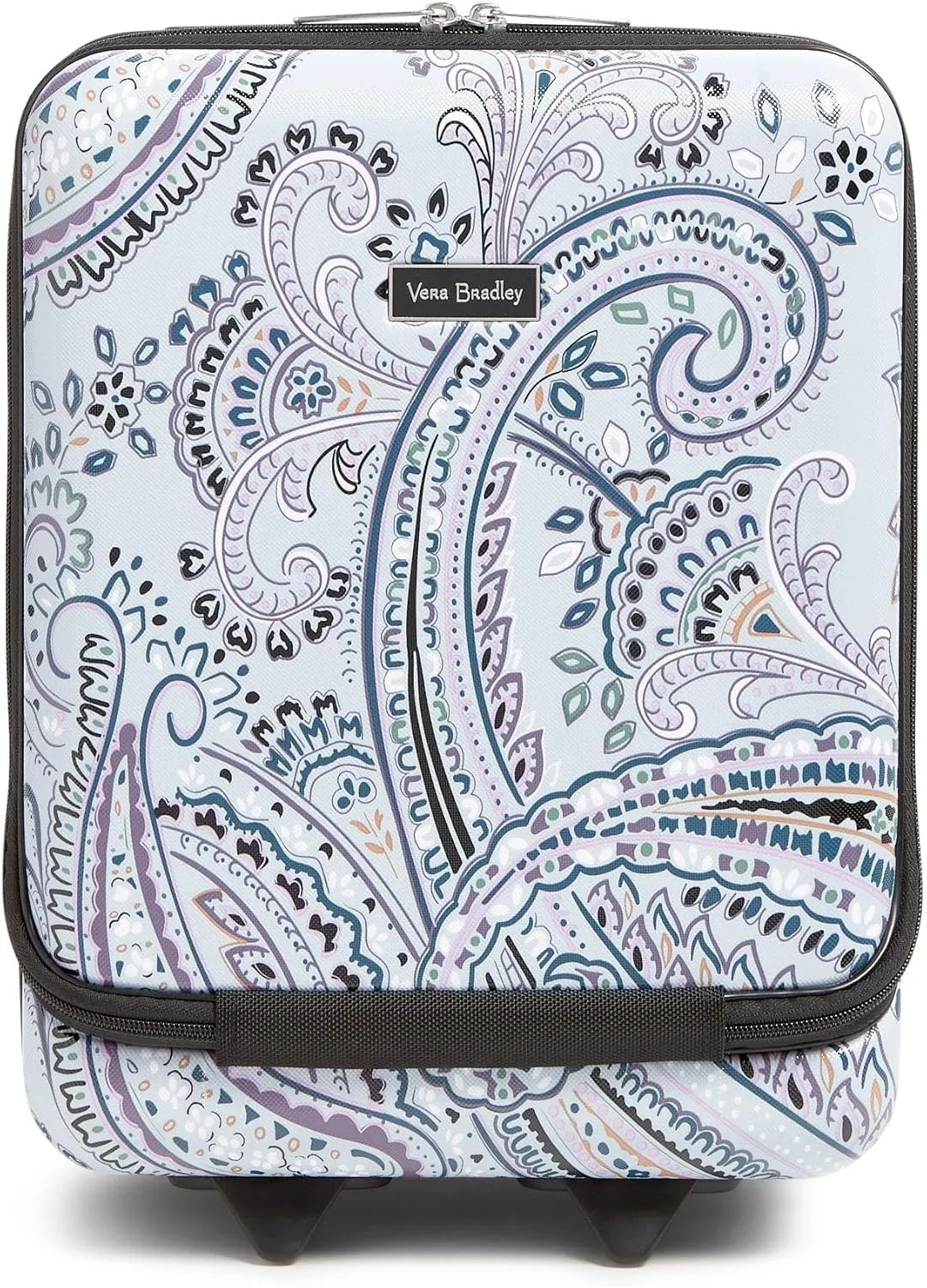 Vera Bradley women's Hardside Underseat Rolling Suitcase Luggage, Soft Sky Paisley, One Size