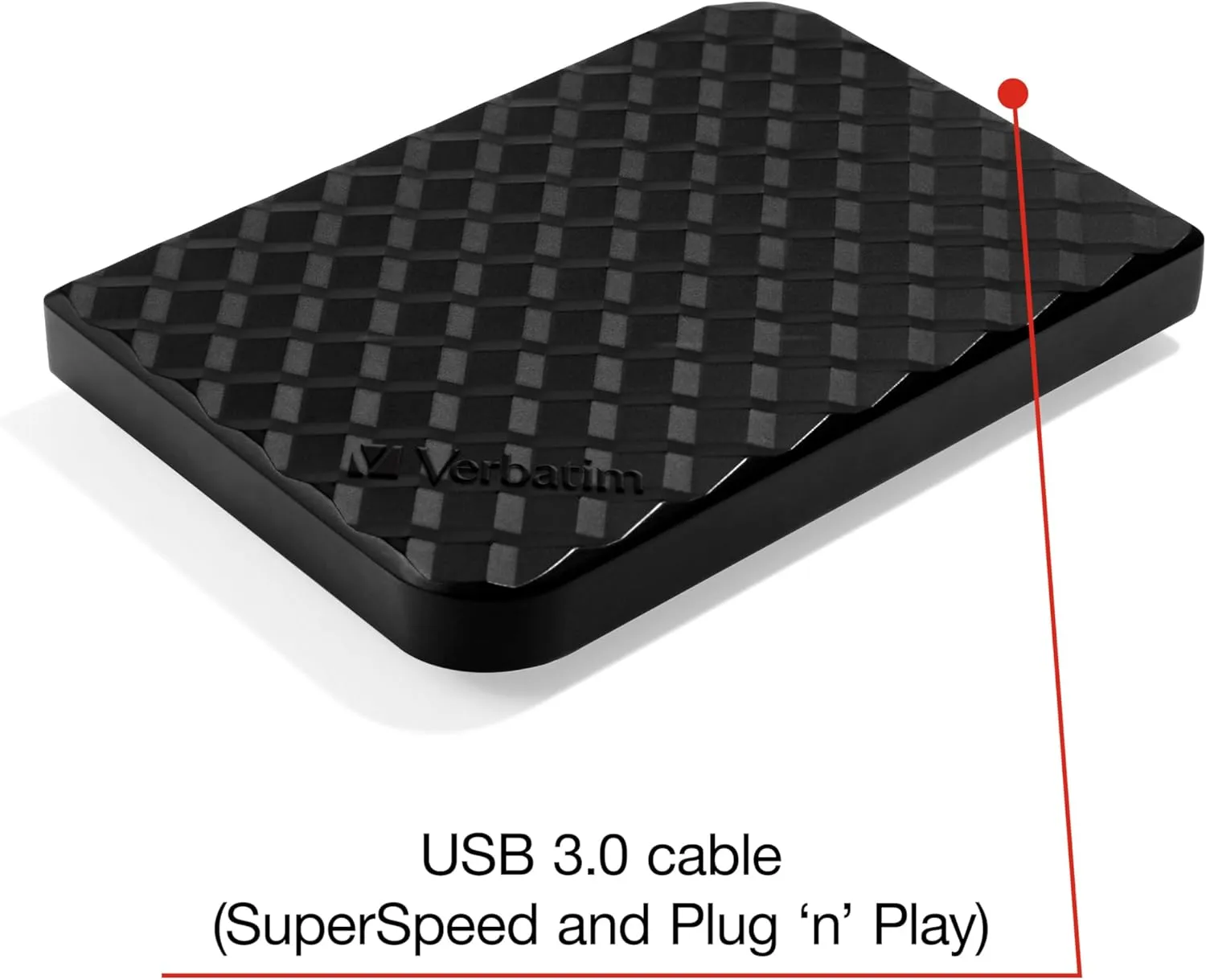 Verbatim 2TB Store 'n’ Go USB 3.0 HDD Portable External Hard Drive, USB 3.0 — Black