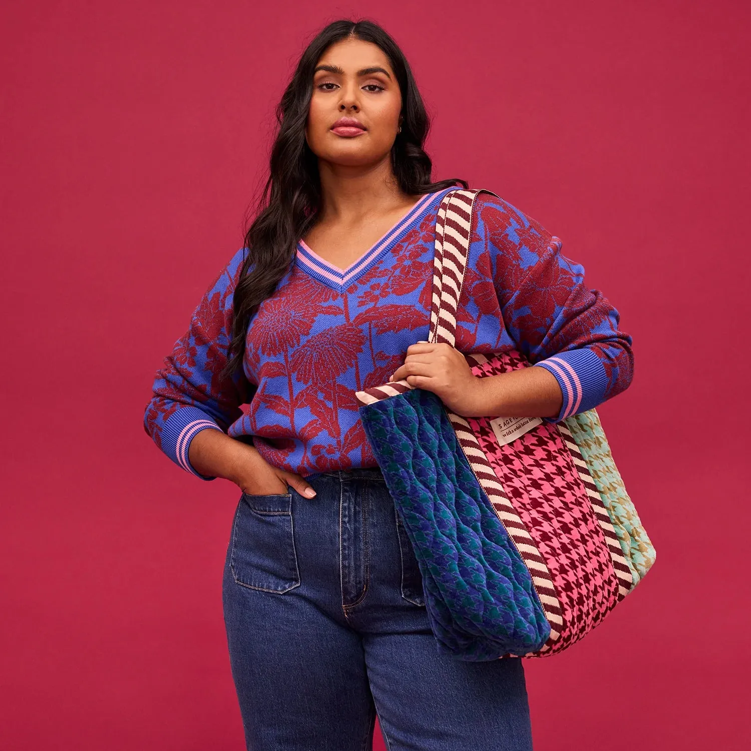 Vinita Velvet Tote