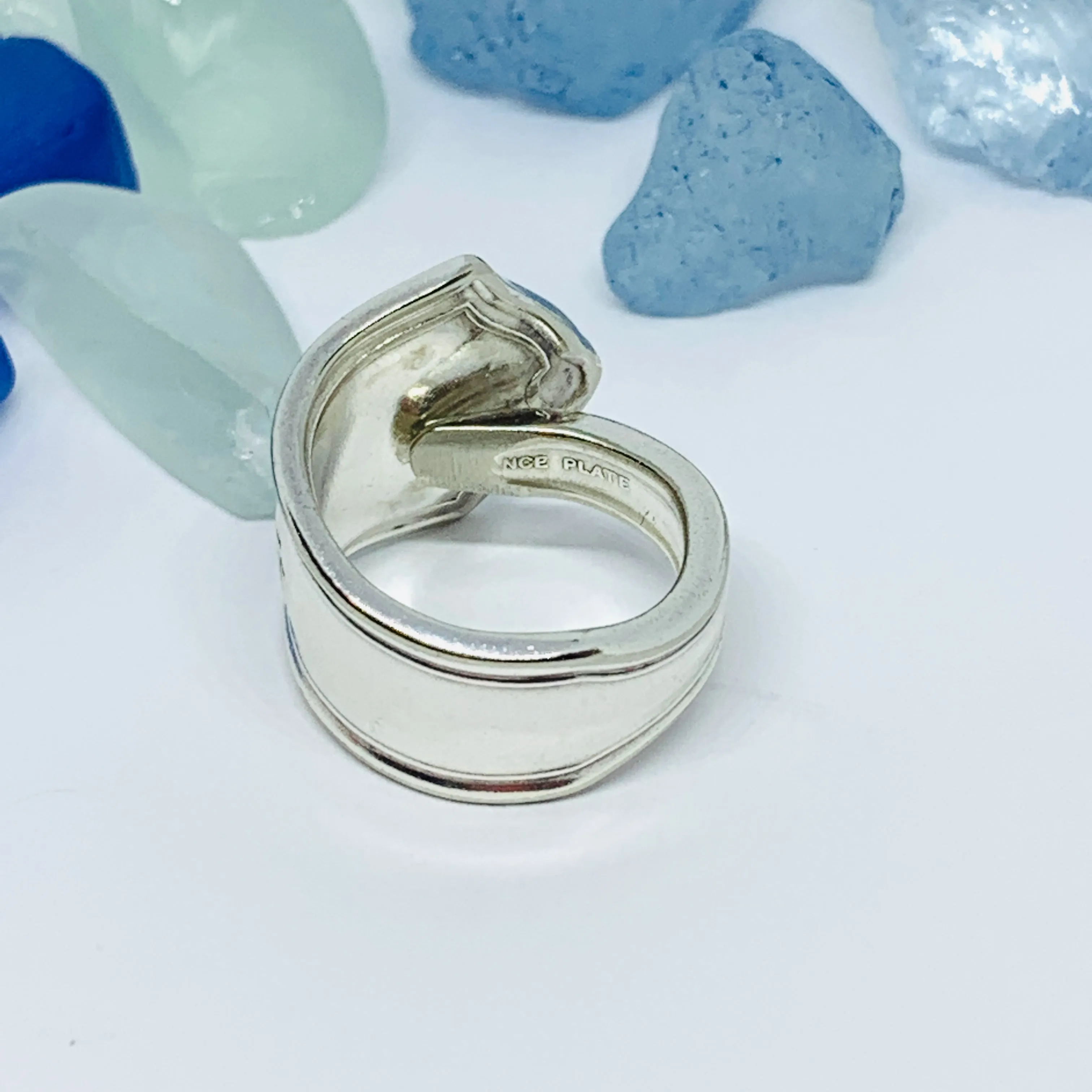 Vintage Spoon Ring with Monogram (R)