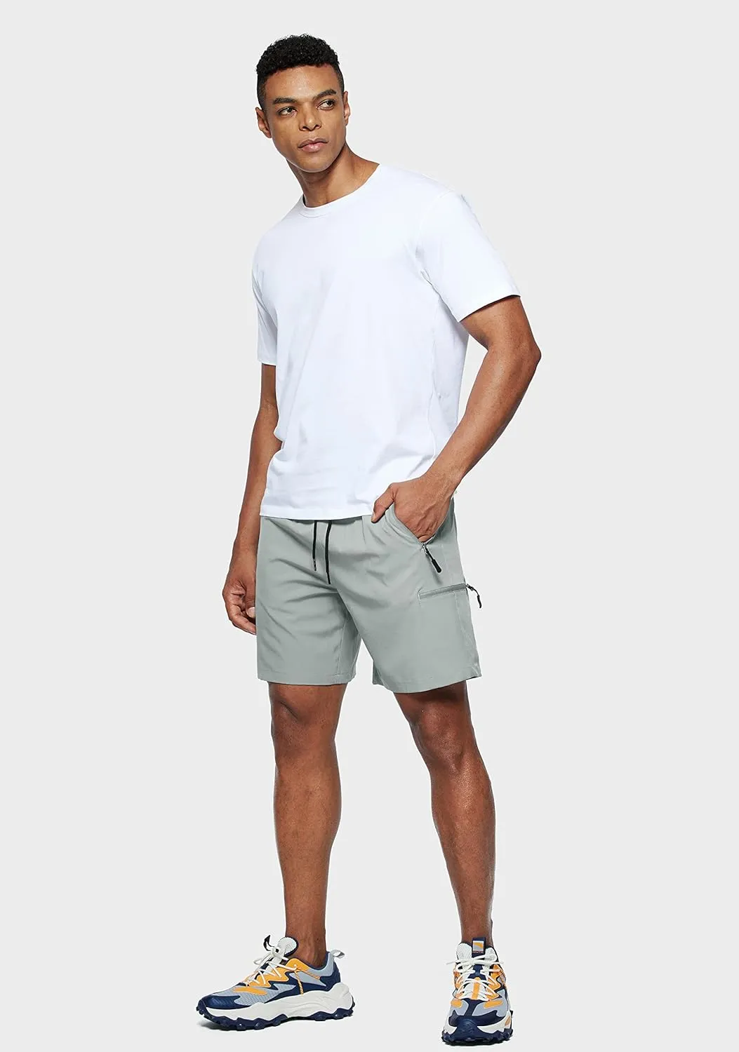 Viodia Men's Hiking Cargo Shorts Stretch Quick Dry Lightweight Shorts for Men Fishing Athletic Shorts with Pockets