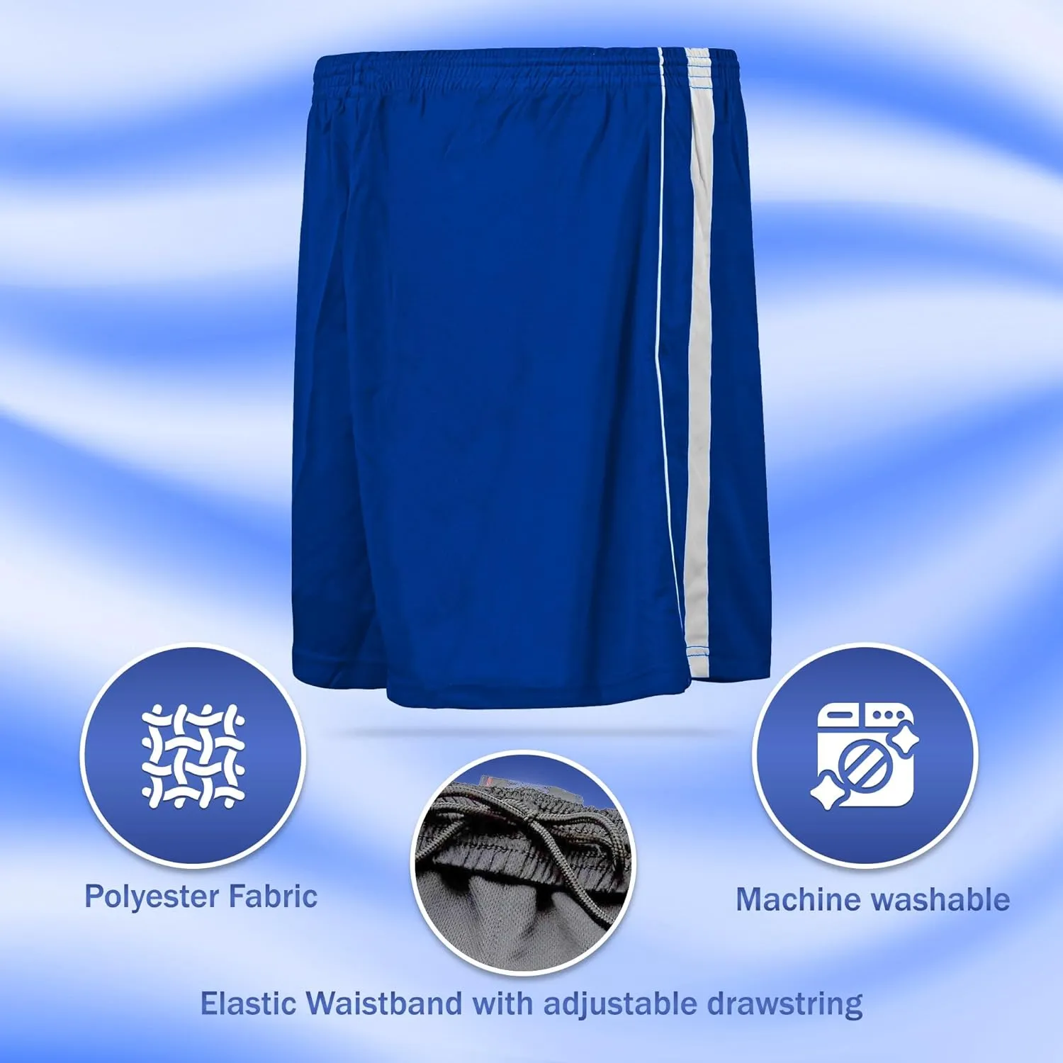 Vizari Athletic Shorts for Youth | Breathable Polyester Perfect for Soccer, Gym, Running, and Sports Play