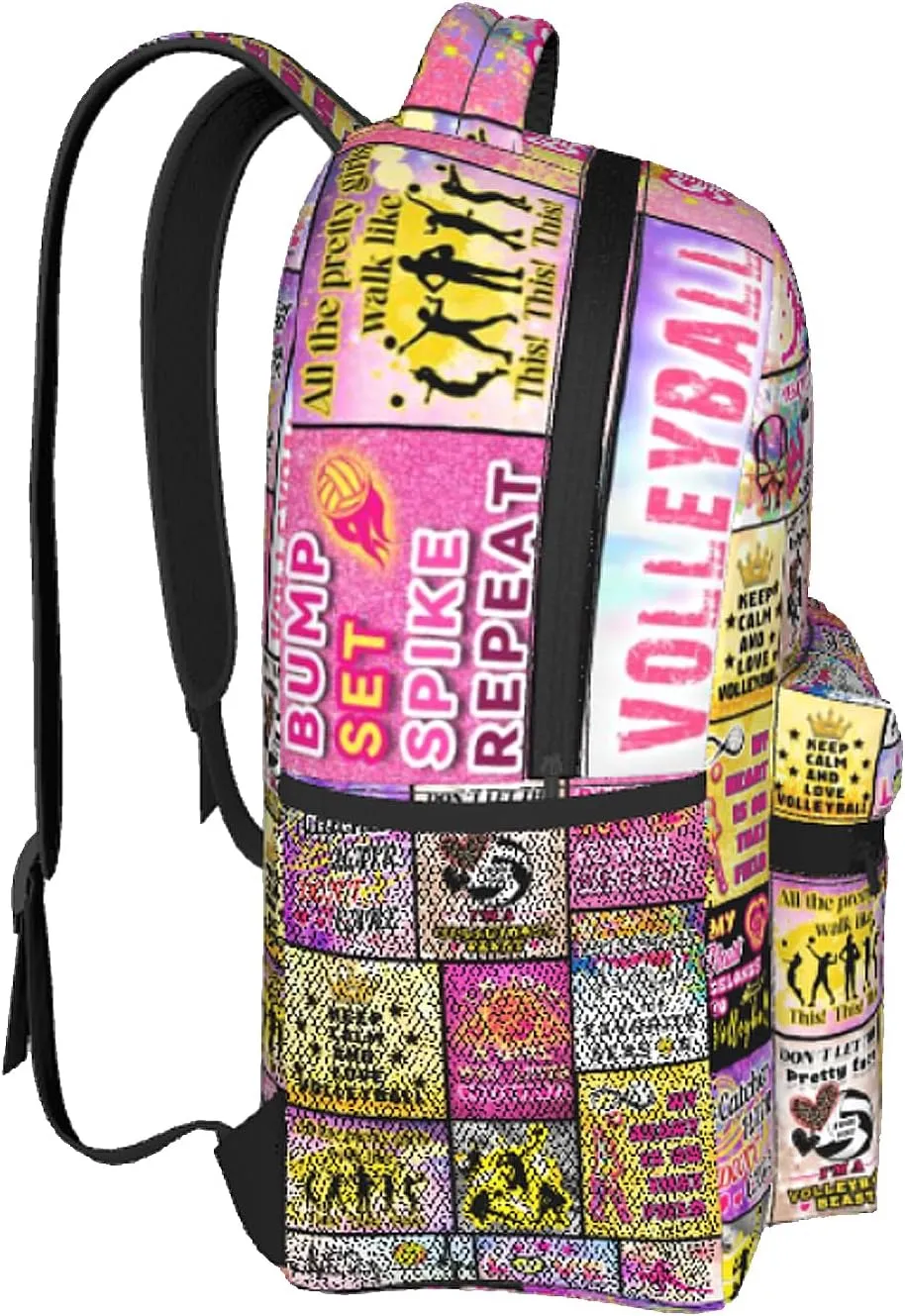Volleyball Backpack School Bookbags 16 Inch Volleyball School Backpacks Ball Bookbag Travel Backpack Sport Daypack for Kids Girls Boys Adult Gifts