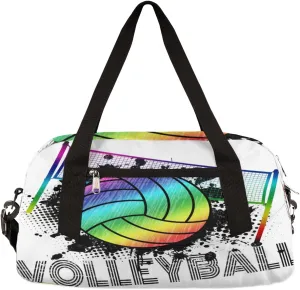 Volleyball Sport Ball Gym Duffle Bag for Kids,Sports Bag for Teens Boys & Girls Small Waterproof Overnight Weekender Carry School Practice Travel Bag