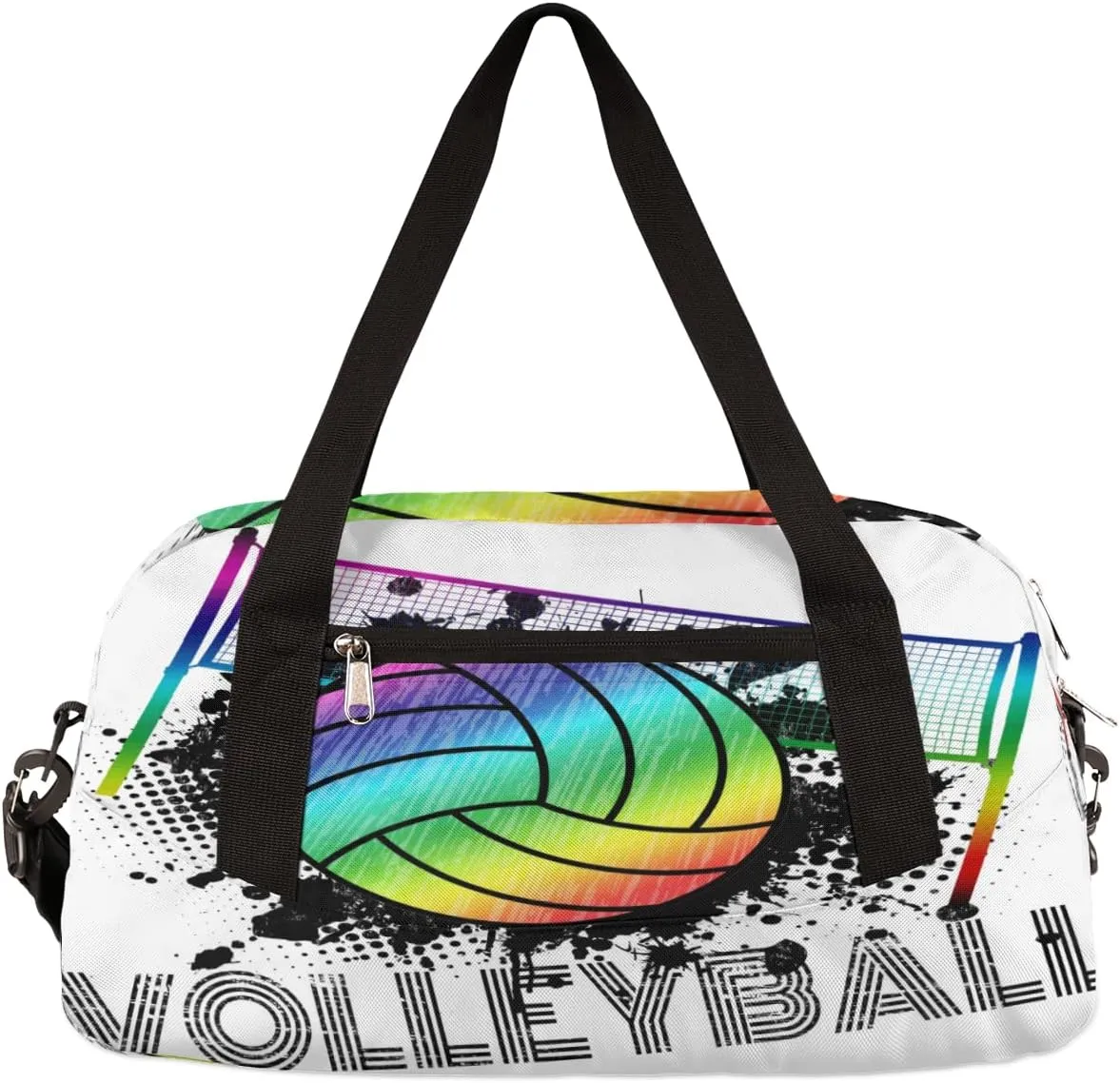 Volleyball Sport Ball Gym Duffle Bag for Kids,Sports Bag for Teens Boys & Girls Small Waterproof Overnight Weekender Carry School Practice Travel Bag