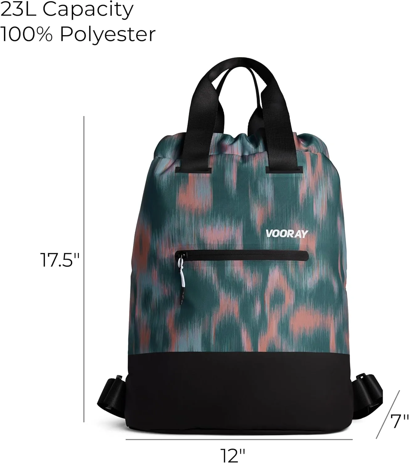 VOORAY Flex Cinch Backpack Ikat Tie Dye