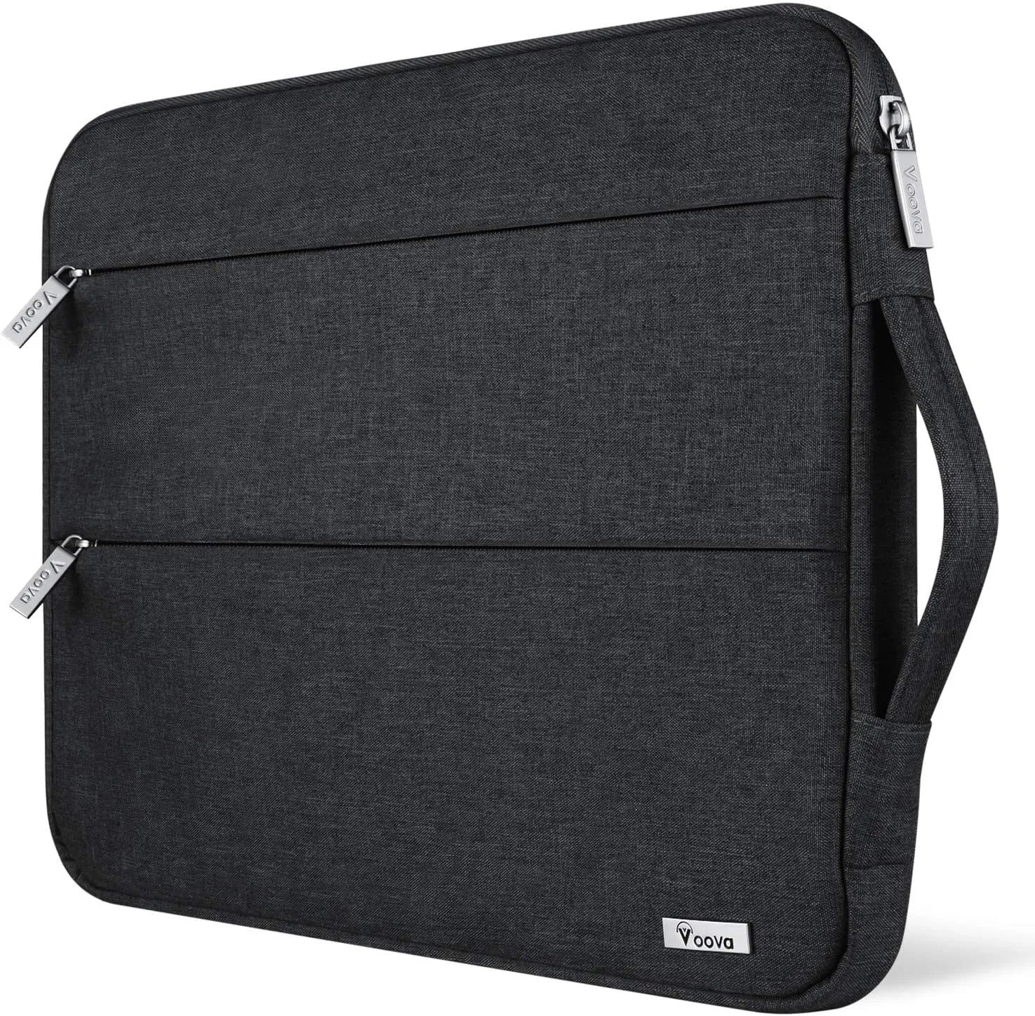 Voova 13 13.6 Inch Laptop Sleeve Case Compatible with MacBook Air/MacBook Pro 13 M2/M1,13.5 Surface Laptop 5/4, Surface Pro X / 9/8, iPad Pro 12.9, Waterproof Computer Bag Cover with Handle, Black