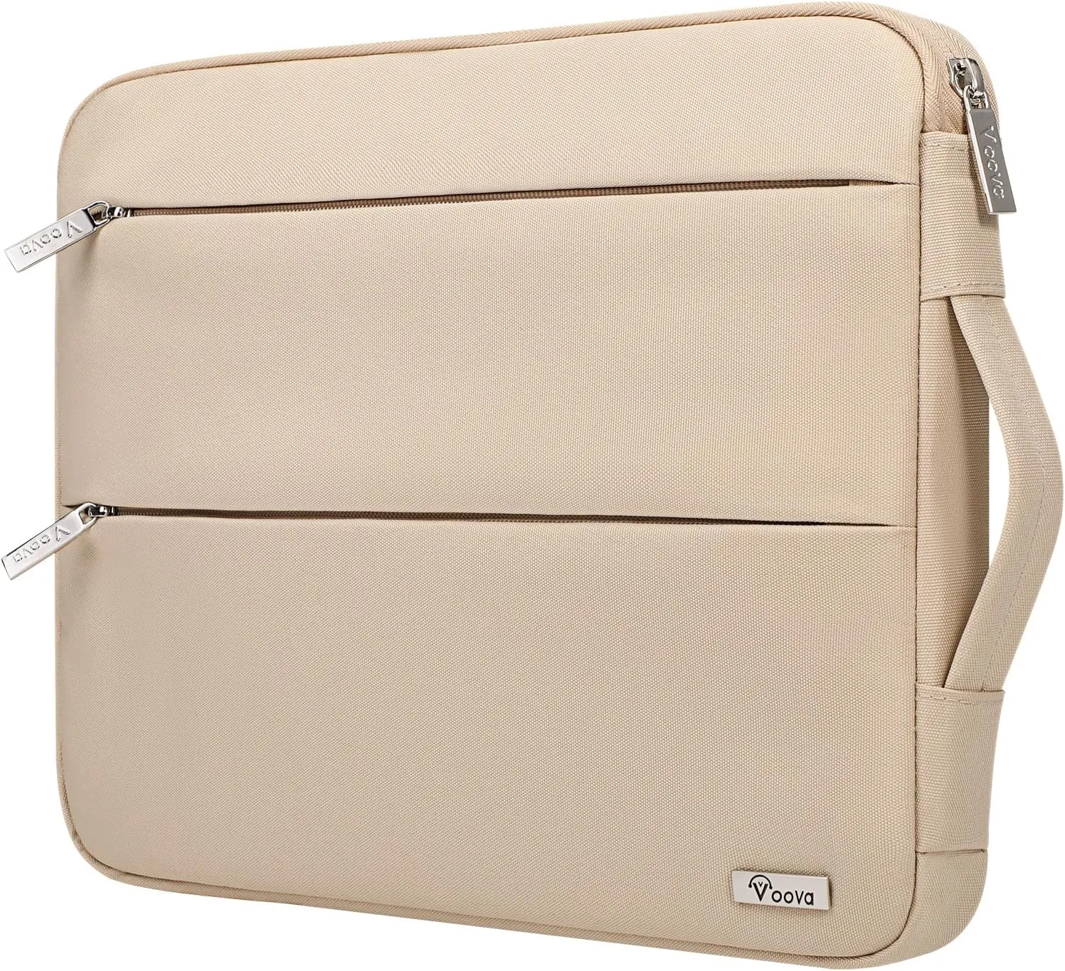 Voova 14 15 Inch Laptop Sleeve Case, Waterproof Computer Bag Cover Compatible with Macbook Pro 14 M3/M2/M1, Macbook Air 15 M2 / Macbook Pro 15,15 Surface Laptop 5/4,14 HP Stream Dell Acer Asus,Apricot