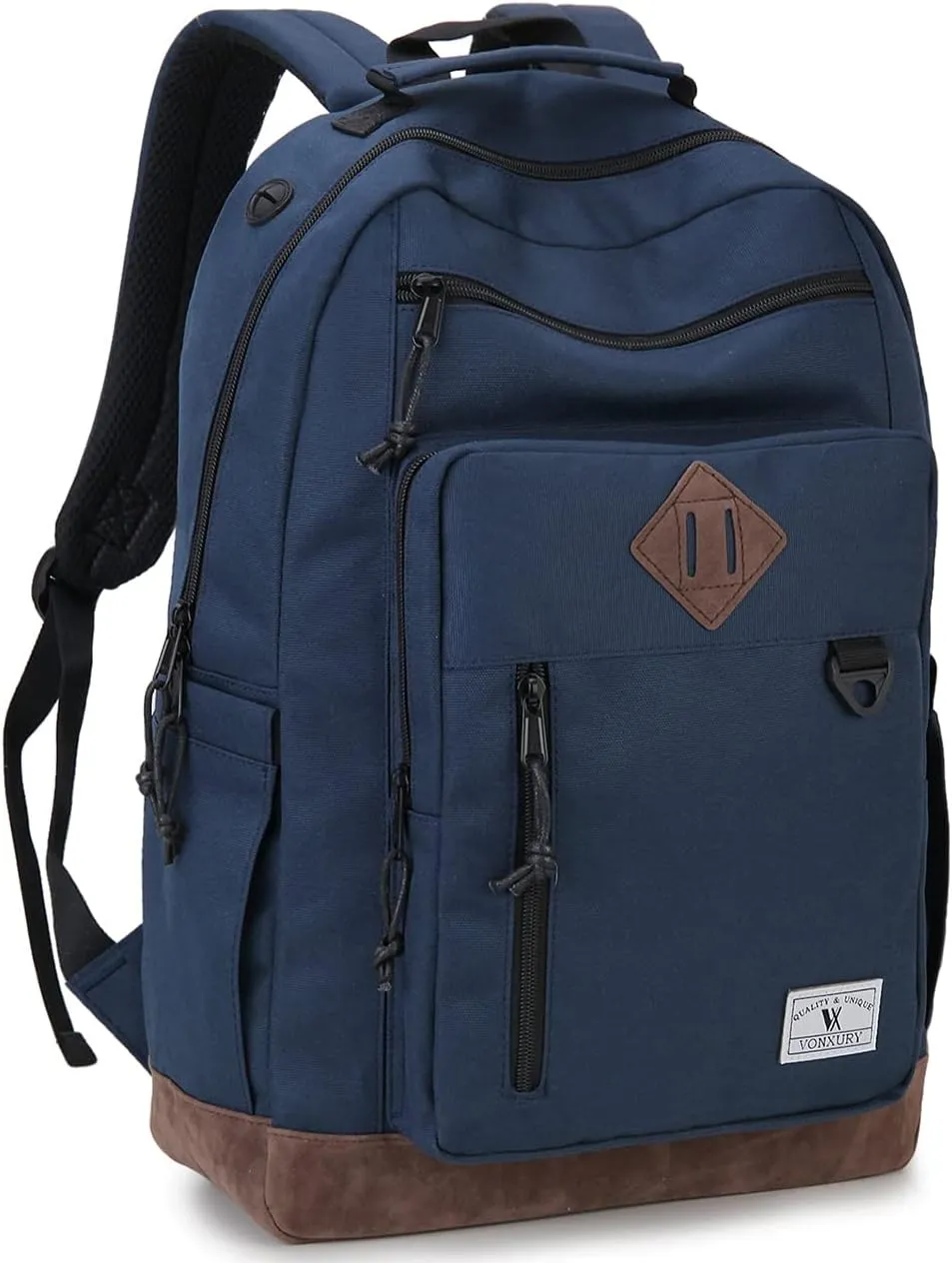 VX VONXURY Backpack for Men Women,Lightweight Bookbag with Mulitiple Pockets,Classical Water Resistant Travel Backpack