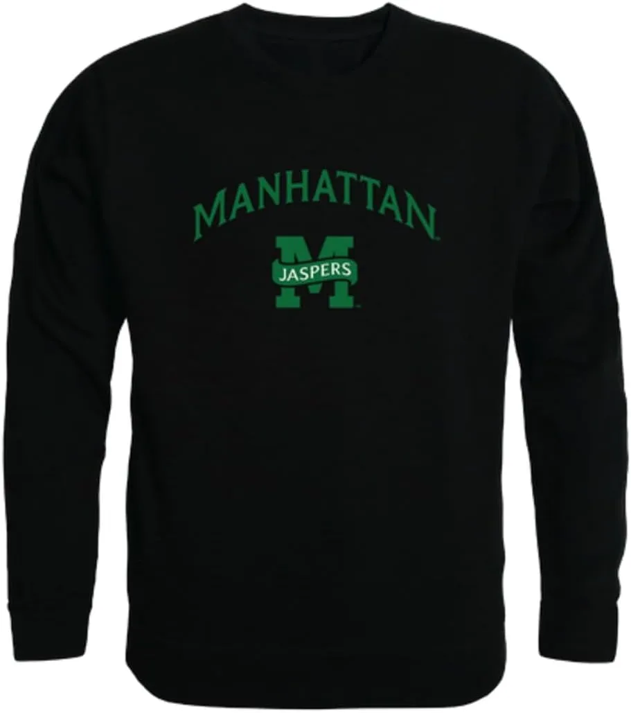 W Republic Manhattan College Jaspers Campus Crewneck Sweatshirt Black Large