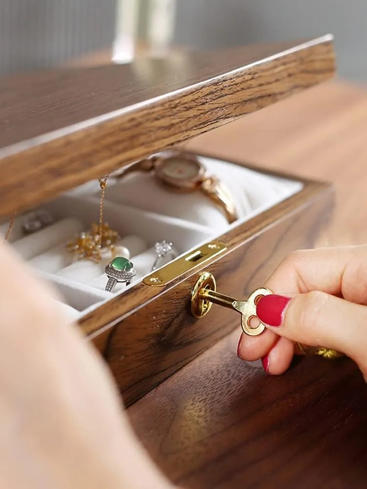 Watch Case Watch Storage Vintage Watch Box With Lock Jewelry Box Wooden Watch Storage Box Solid Wood Jewelry Box Watch Box