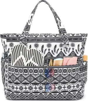 Waterproof Beach Tote Pool Bags for Women Ladies Extra Large Gym Tote Carry On Bag With Wet Compartment for Weekender Travel