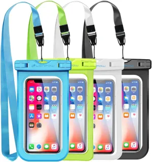 Waterproof Phone Case, 4-Pack IPX8 Waterproof Phone Pouch Universal Clear Cell Phone Dry Bag for Water Games for iPhone 15 14 13 12 11 Pro MAX XS XR Plus Galaxy S24 S23 S Note Google UP to 7.5"