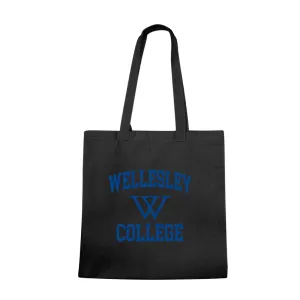 Wellesley College Blue Institutional Seal Tote Bag