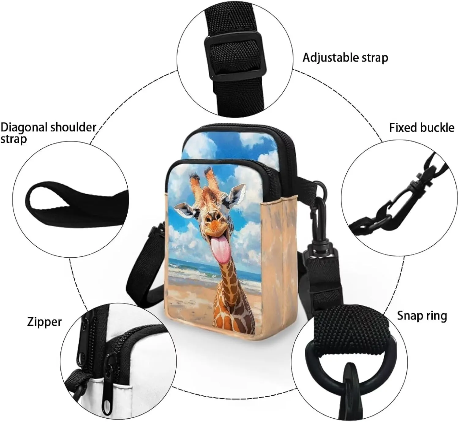 WELLFLYHOM Small Crossbody Bag for Women Phone Purse Messenger Pouch Mini Shoulder Handbag