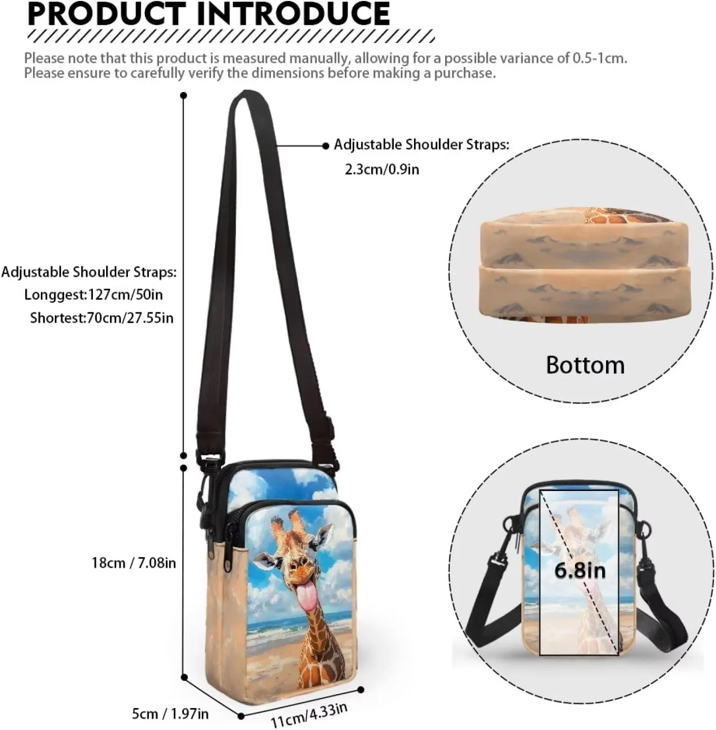 WELLFLYHOM Small Crossbody Bag for Women Phone Purse Messenger Pouch Mini Shoulder Handbag