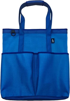 WFK Solid Mesh Beach Bag with Zipper, 6 Pockets, Waterproof, Sandproof, Perfect for Beach, Pool, Gym, Travel and Shopping