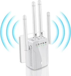 WiFi Extender Signal Booster for Home: Internet Repeater Long Range Covers Up to 45  Devices and 8470 Sq.ft for Basement Office House
