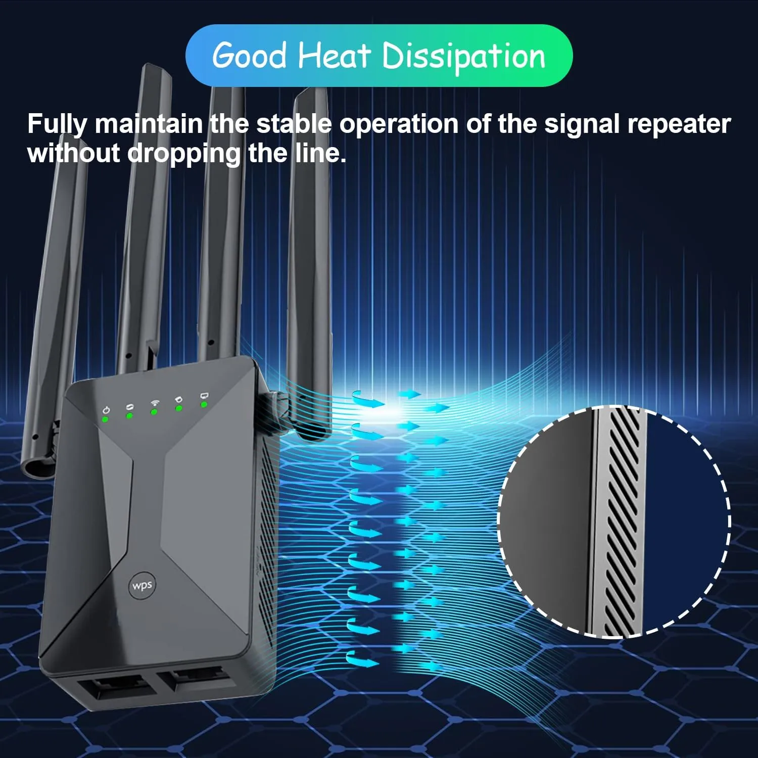WiFi Extender Signal Booster for Home: Internet Repeater Long Range Covers Up to 50  Devices and 9998 Sq.ft