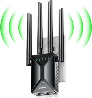WiFi Extender Signal Booster for Home: Internet Repeater Long Range Covers Up to 50  Devices and 9998 Sq.ft