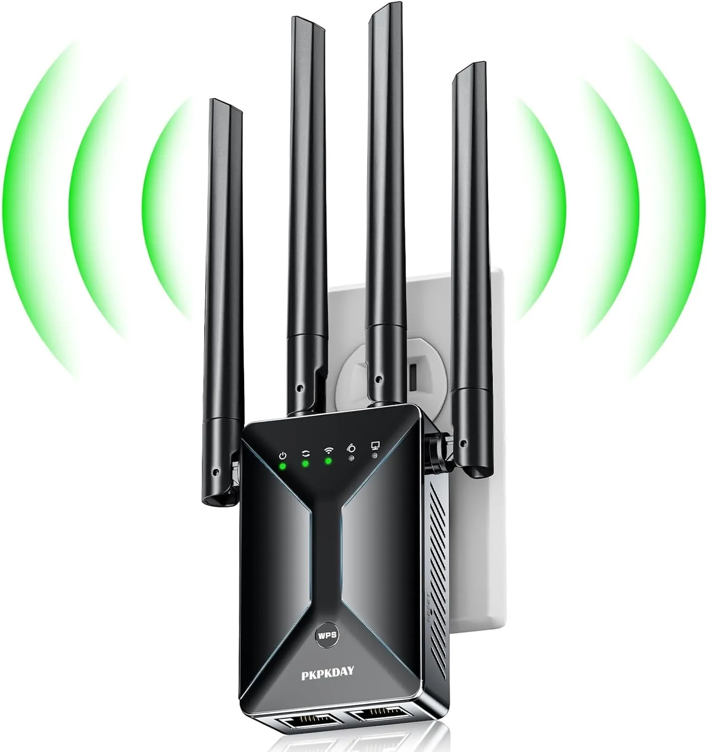 WiFi Extender Signal Booster for Home: Internet Repeater Long Range Covers Up to 50  Devices and 9998 Sq.ft