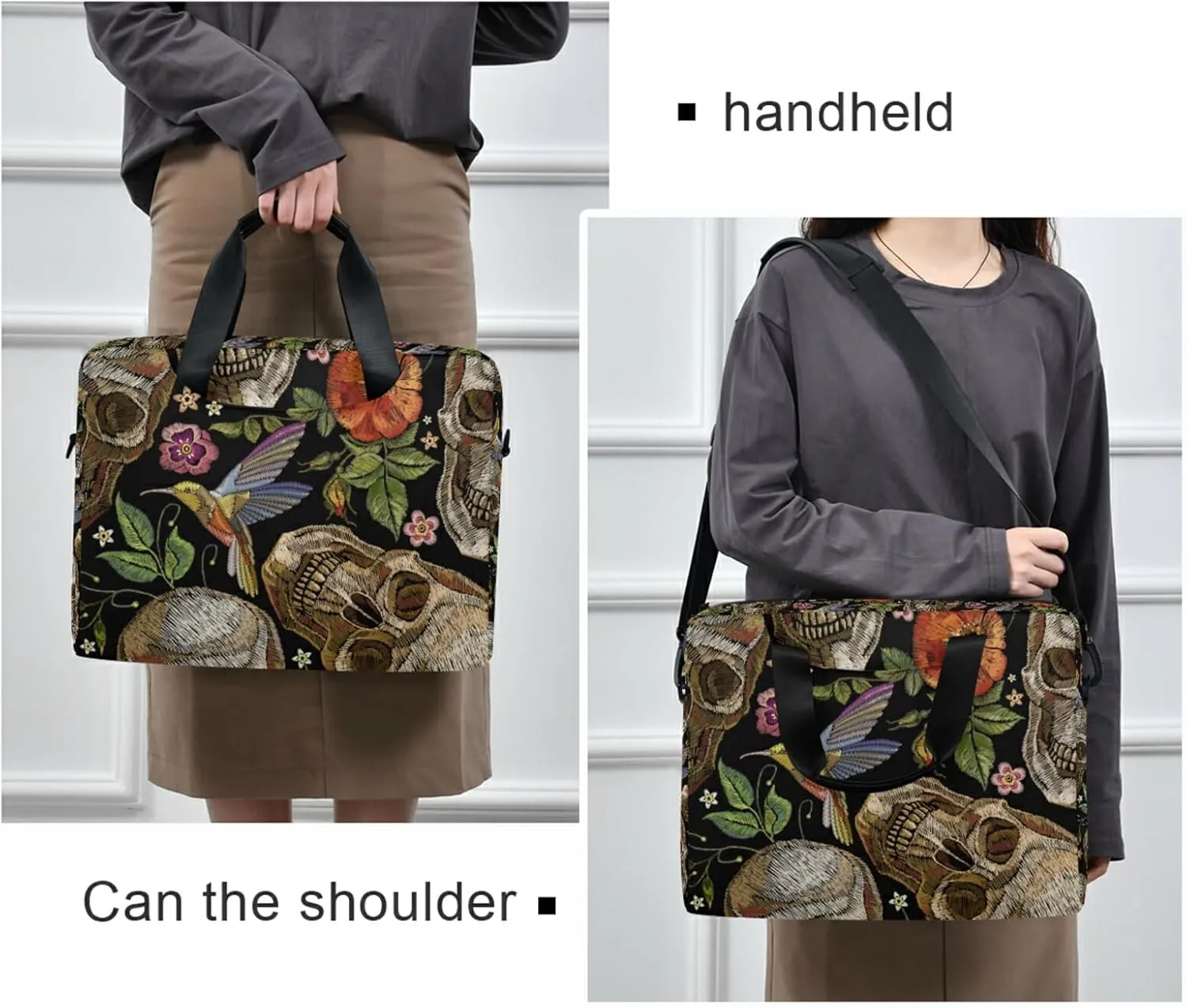 WIHVE Unisex Laptop Shoulder Case 15 14 13inch Laptop Shoulder Bag for Women Men