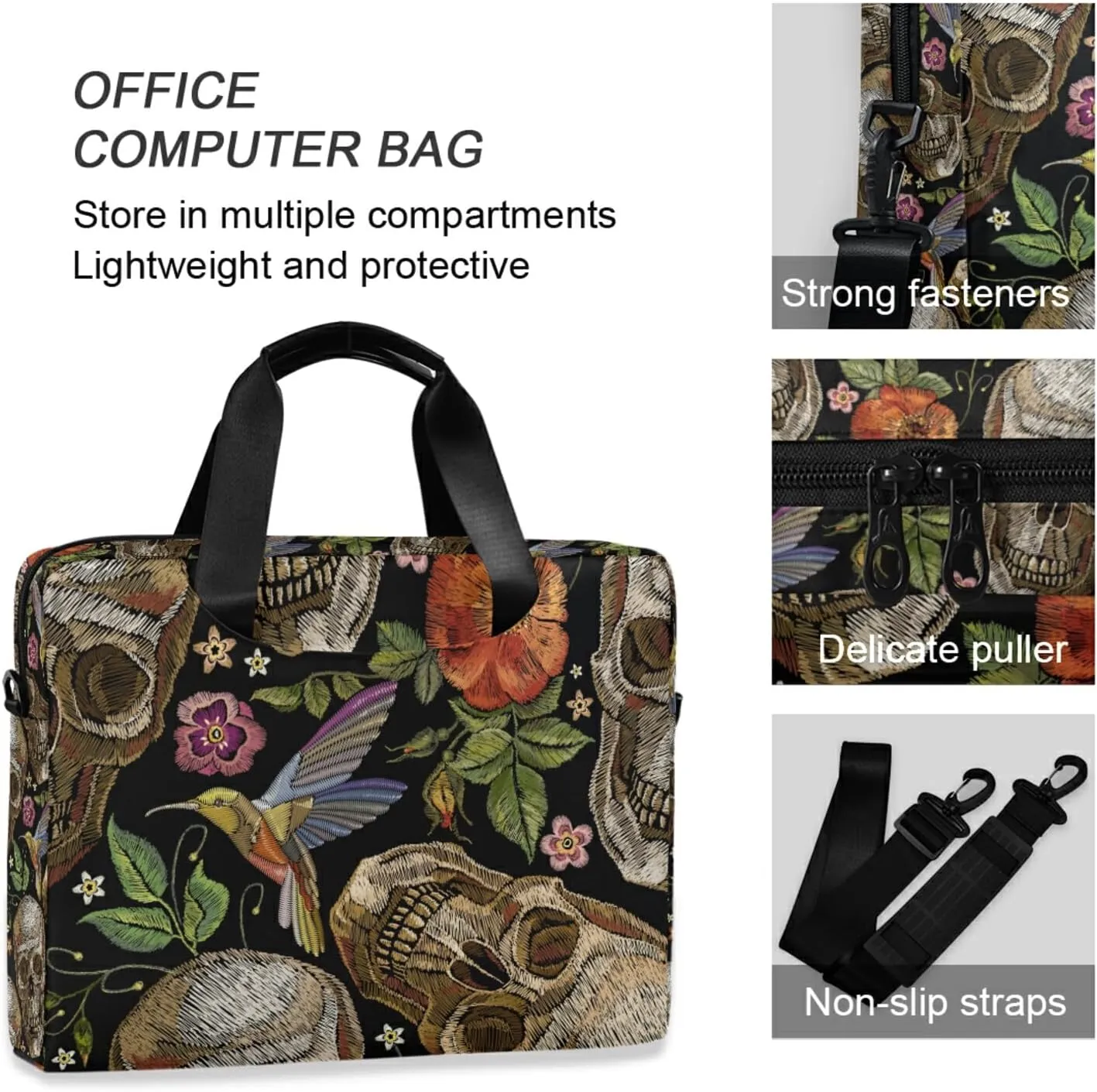 WIHVE Unisex Laptop Shoulder Case 15 14 13inch Laptop Shoulder Bag for Women Men