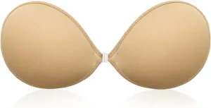Wingslove Adhesive Bra Reusable Strapless Self Silicone Push-up Invisible Sticky Bras for Backless Dress