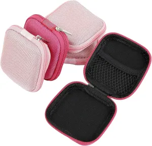 Wired Earbuds Cases - Earbud Case Portable - Wired Ear Buds Case - Earphone Case for Kids - Ear Bud Case for School - Pack of 10 Romi Pink Earphone Case