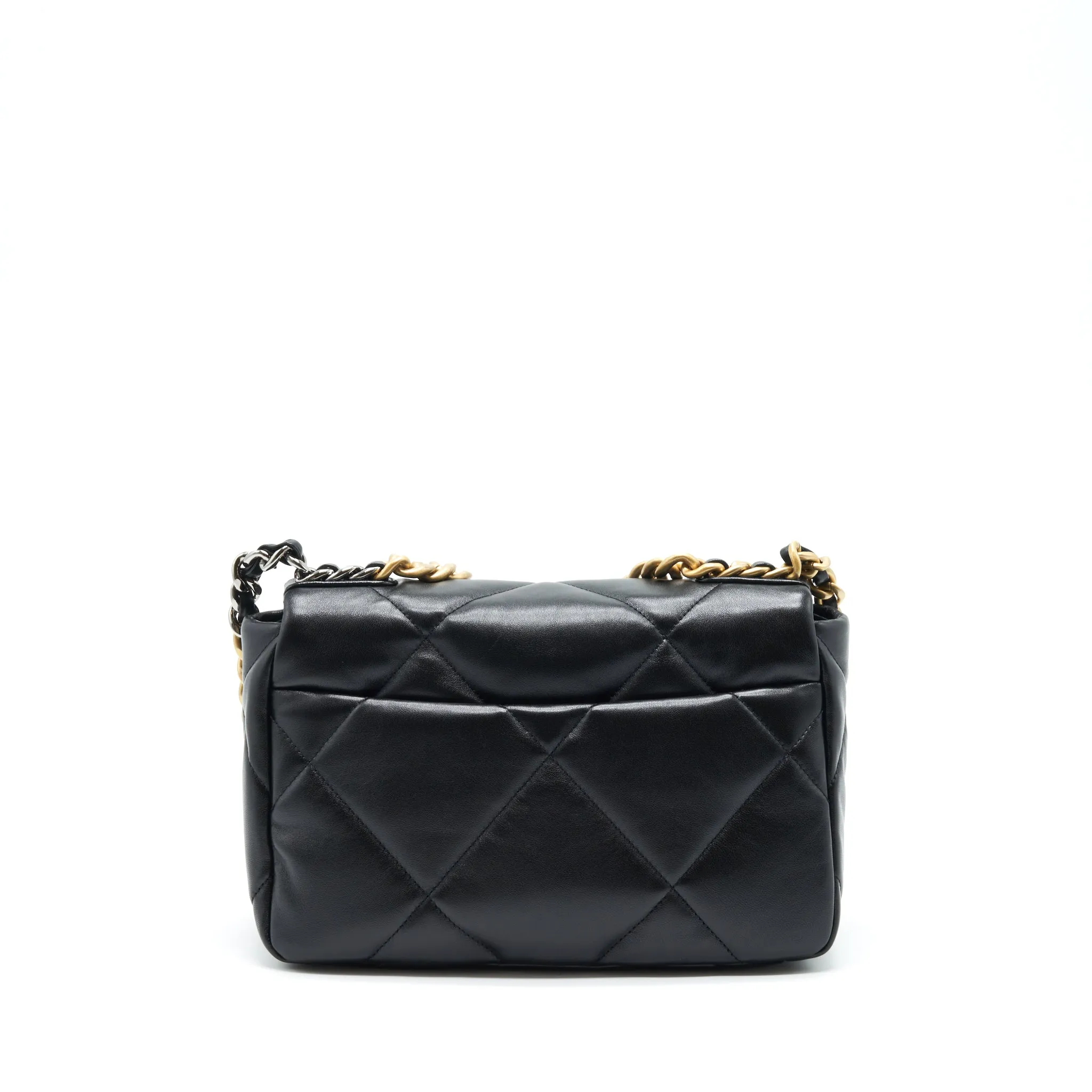 With Lambskin Multicolour Bag Top pick Small Chanel 19 Luxurious touch Hardware Black