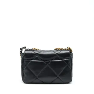 With Lambskin Multicolour Bag Top pick Small Chanel 19 Luxurious touch Hardware Black