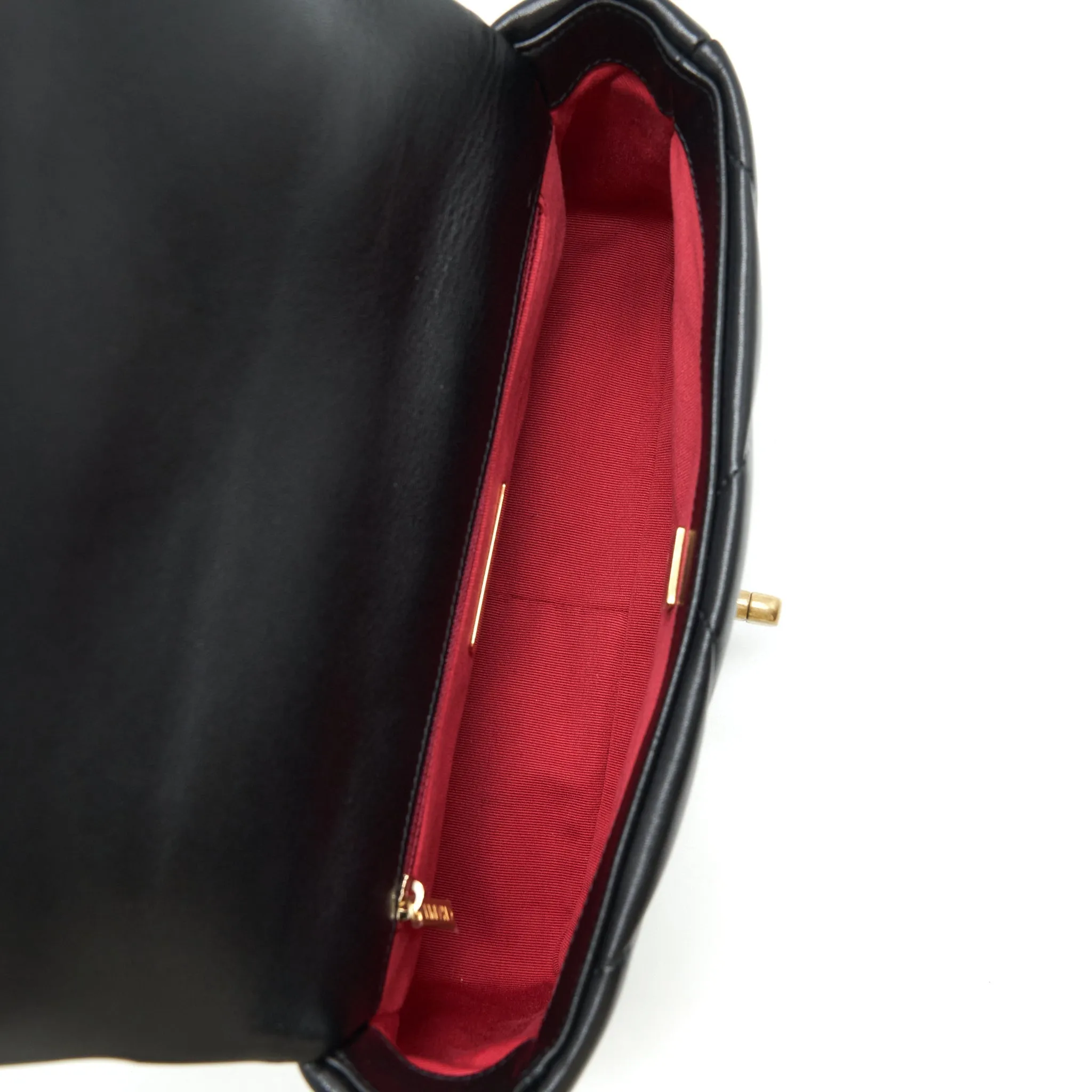 With Lambskin Multicolour Bag Top pick Small Chanel 19 Luxurious touch Hardware Black