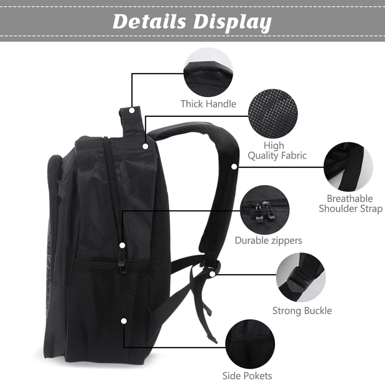 Wolf Backpack Kids Bookbag 16inch Schoolbag With Lunch Box Bag And Pencil Case Set For Boys Girls