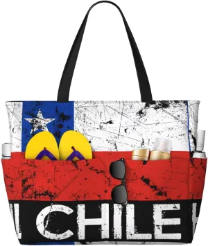 Women's Beach Travel Bags Large Waterproof Tote Bag with Pockets Sandproof Handbag for Beach Gym Vacation