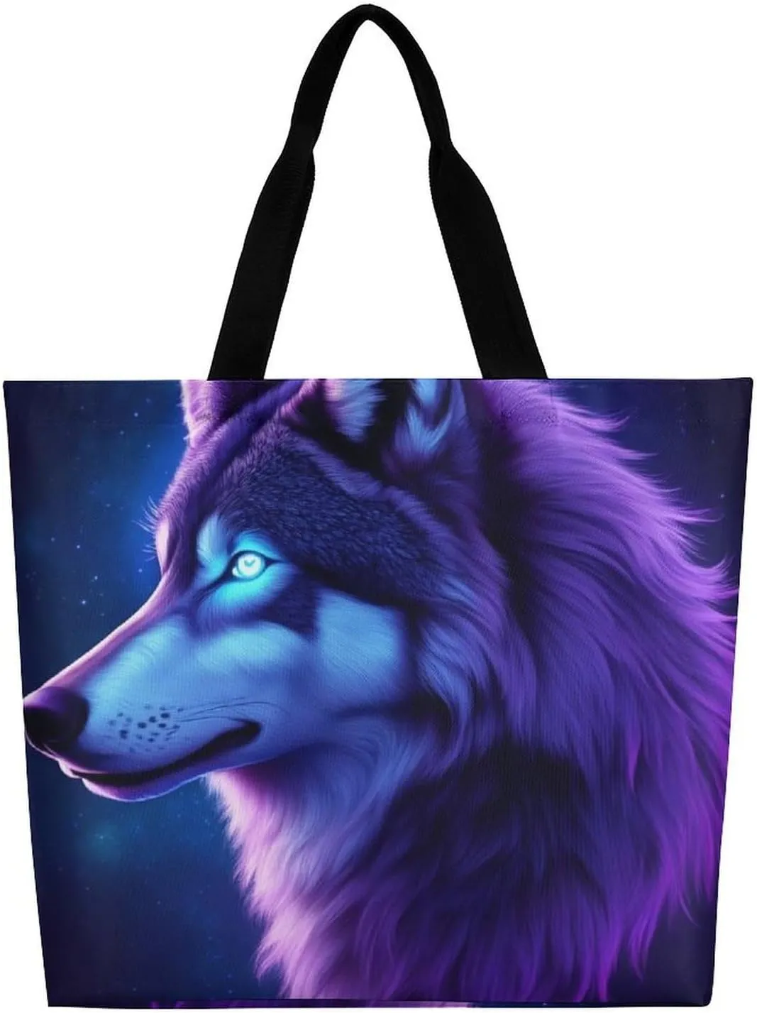 Womens Grocery Bag, Large Capacity Tote Bags Portable Reusable Shopping Shoulder Bag