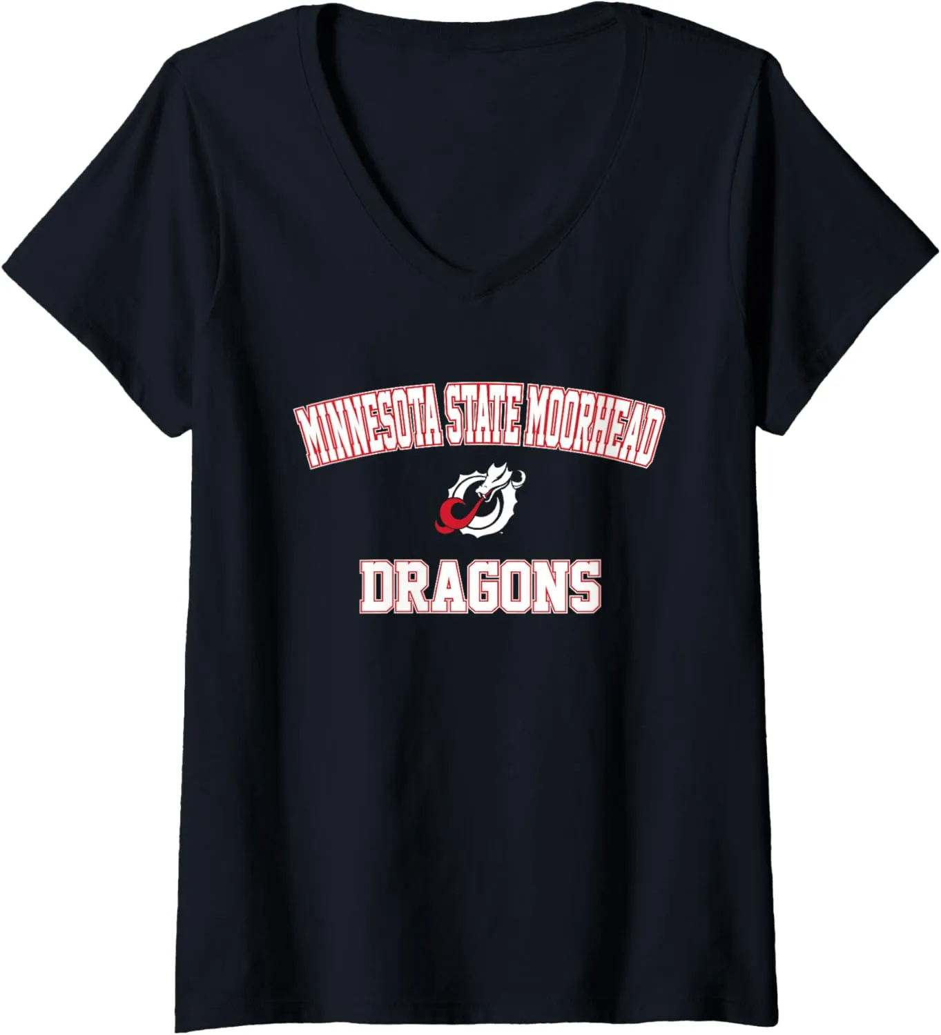 Womens Minnesota State University Moorhead Dragons Campus Classic V-Neck T-Shirt