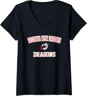 Womens Minnesota State University Moorhead Dragons Campus Classic V-Neck T-Shirt