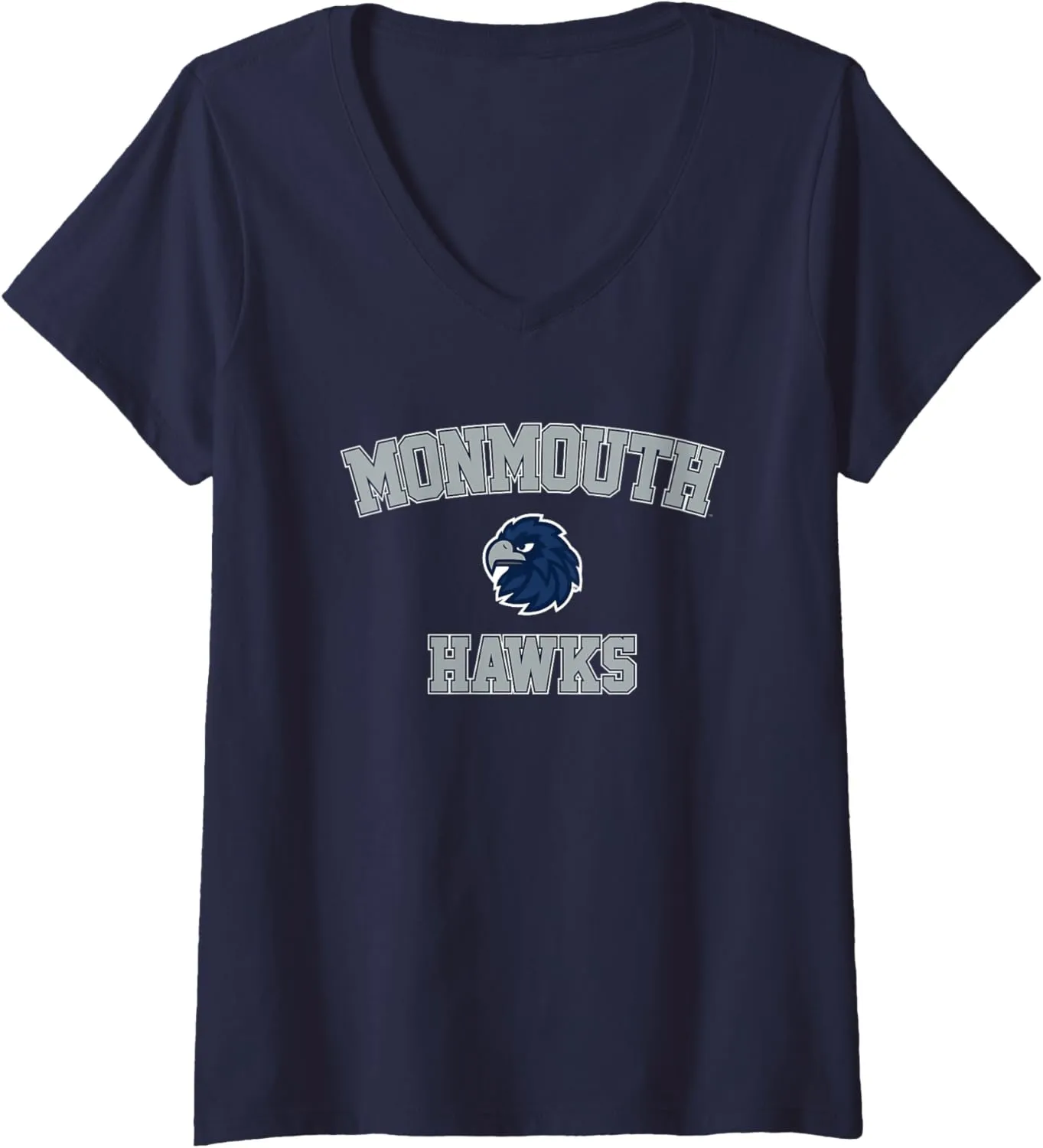 Womens Monmouth University Hawks Campus Classic V-Neck T-Shirt