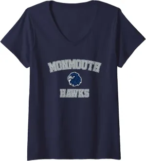 Womens Monmouth University Hawks Campus Classic V-Neck T-Shirt