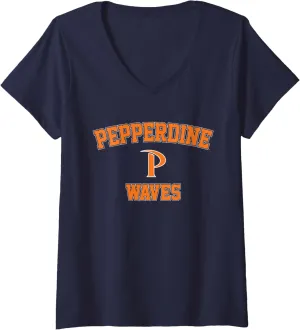 Womens Pepperdine University Waves Campus Classic V-Neck T-Shirt