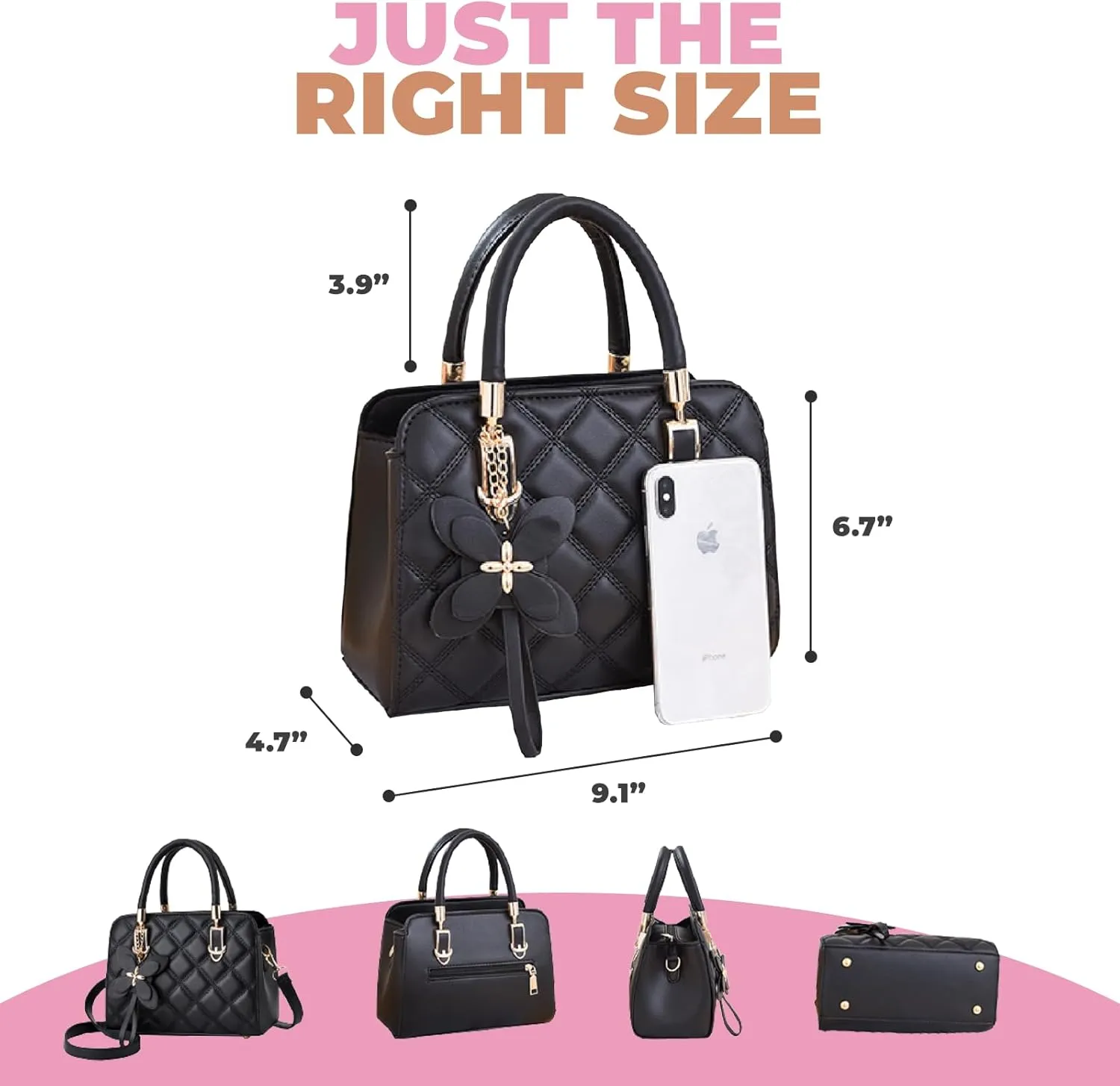 Women’s Shoulder Bag, Small Crossbody Handbag, Spacious, Multiple pockets, Adjustable strap