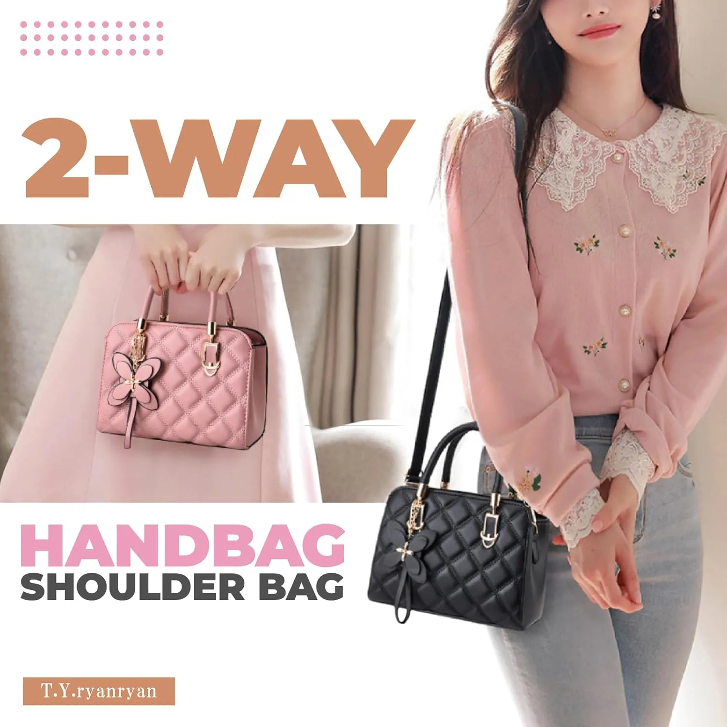 Women’s Shoulder Bag, Small Crossbody Handbag, Spacious, Multiple pockets, Adjustable strap